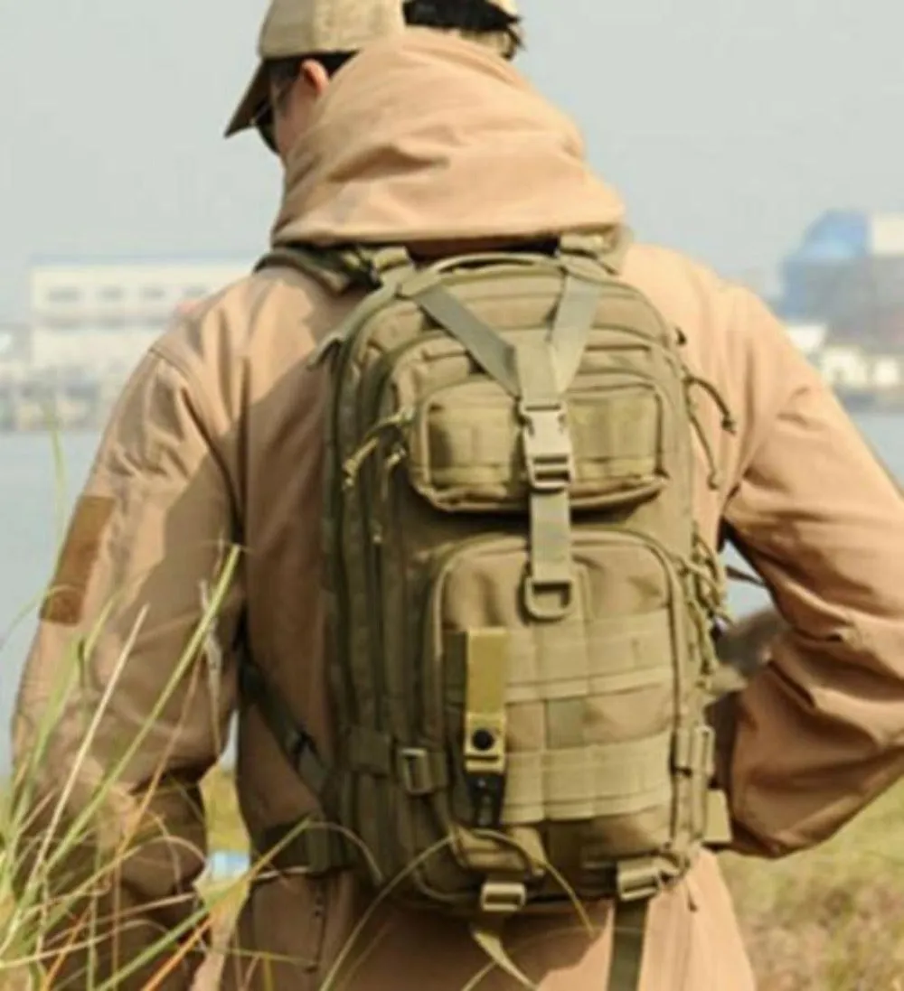 Waterproof Outdoor Backpack for Hiking and Camping with Military-Inspired Design