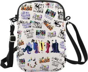 WCGXKO Cartoon Character Inspired Crossbody Bag Evil Villain Gift Bad Witches Gift Featuring Iconic Villains Gift