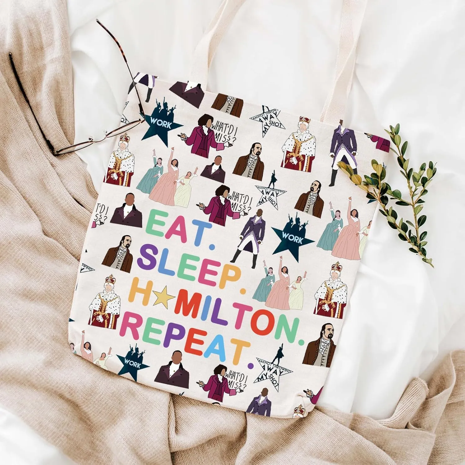 WCGXKO Musical Lover Gift Musical Character Zipper Pouch Makeup Bag (SLEEP HATote)