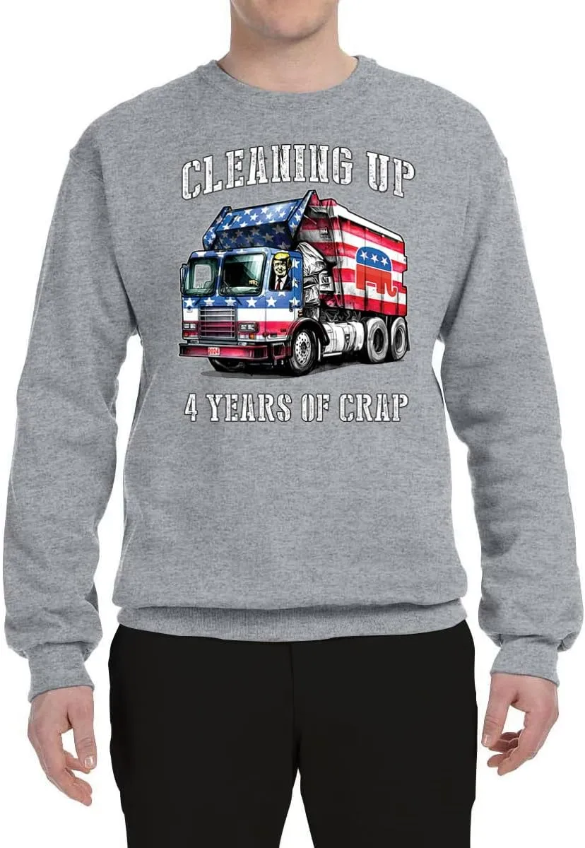 Wild Bobby Cleaning Up 4 Years of Crap Garbage Truck Trump 2024 USA Political Sweatshirt