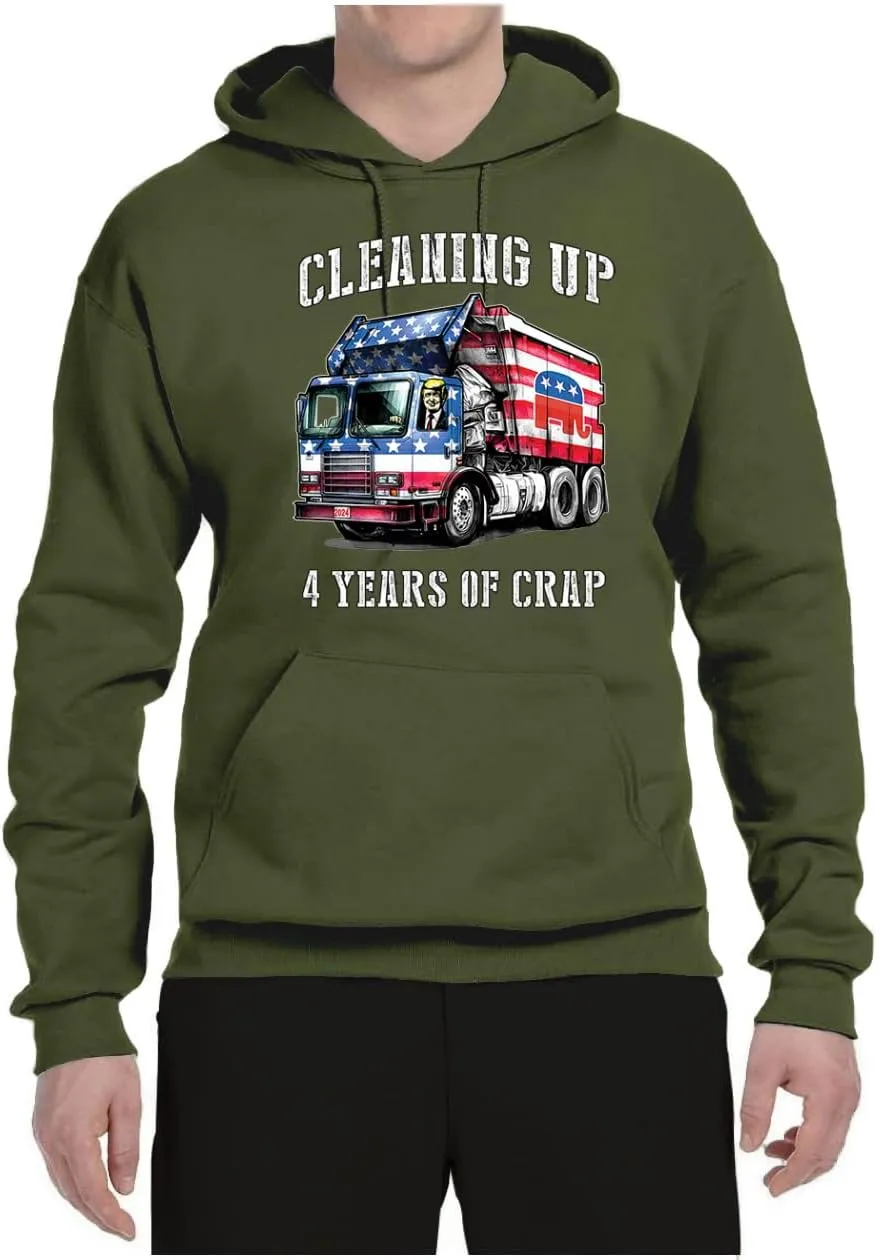 Wild Bobby Cleaning Up 4 Years of Crap Garbage Truck Trump 2024 USA Political Sweatshirt