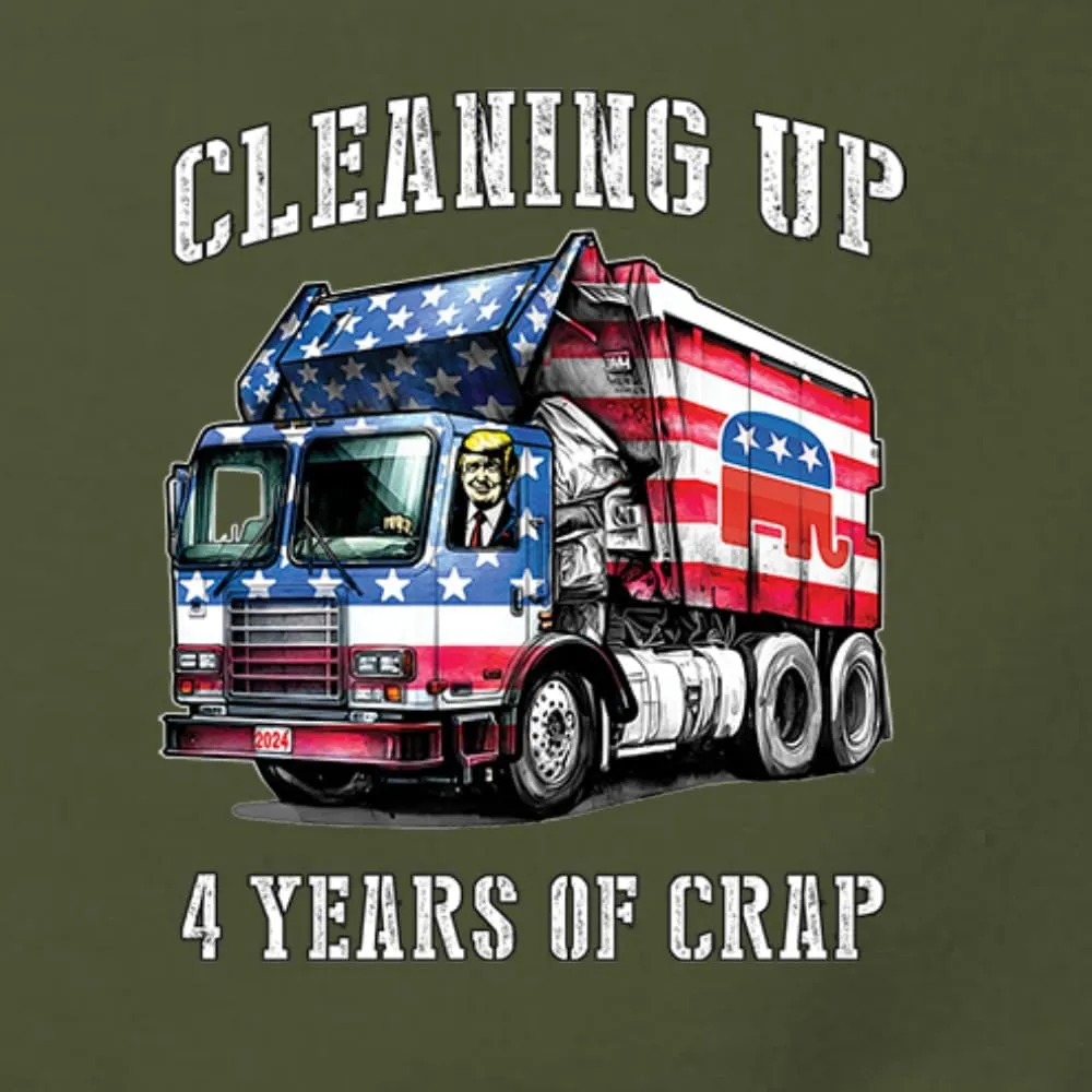 Wild Bobby Cleaning Up 4 Years of Crap Garbage Truck Trump 2024 USA Political Sweatshirt