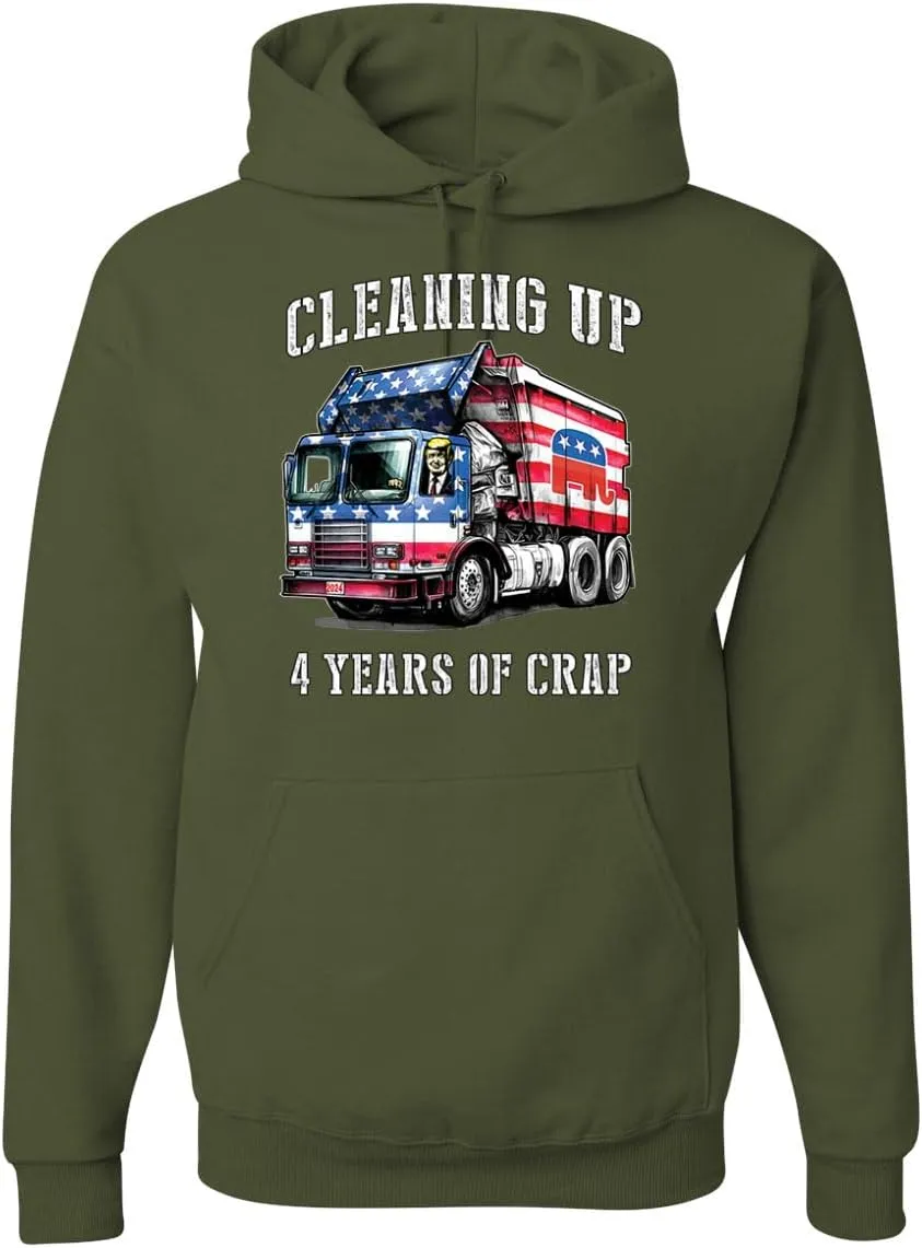 Wild Bobby Cleaning Up 4 Years of Crap Garbage Truck Trump 2024 USA Political Sweatshirt