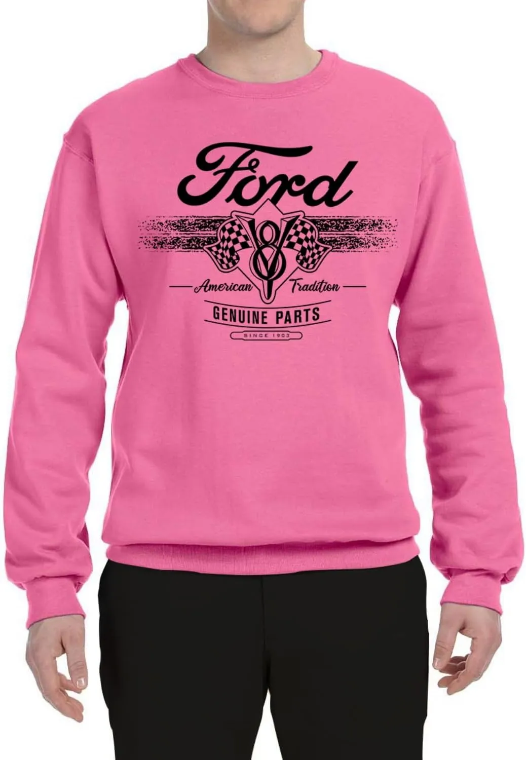 Wild Bobby Ford Motor Co Genuine Parts American Tradition Logo Cars and Trucks Crewneck Sweatshirt