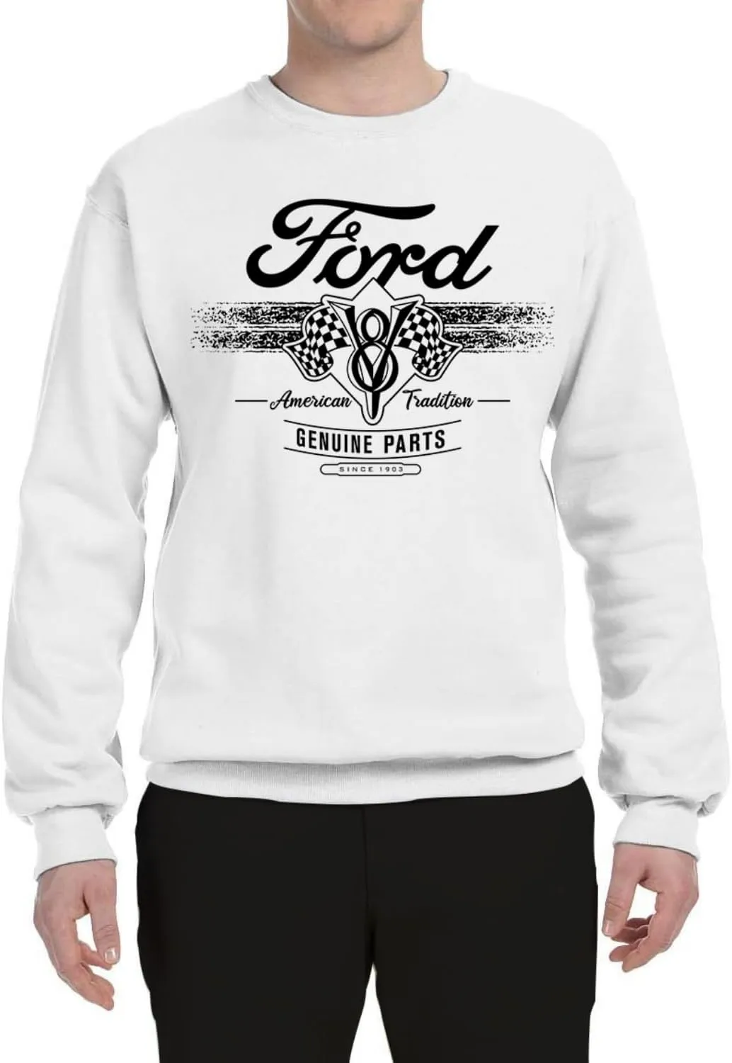 Wild Bobby Ford Motor Co Genuine Parts American Tradition Logo Cars and Trucks Crewneck Sweatshirt