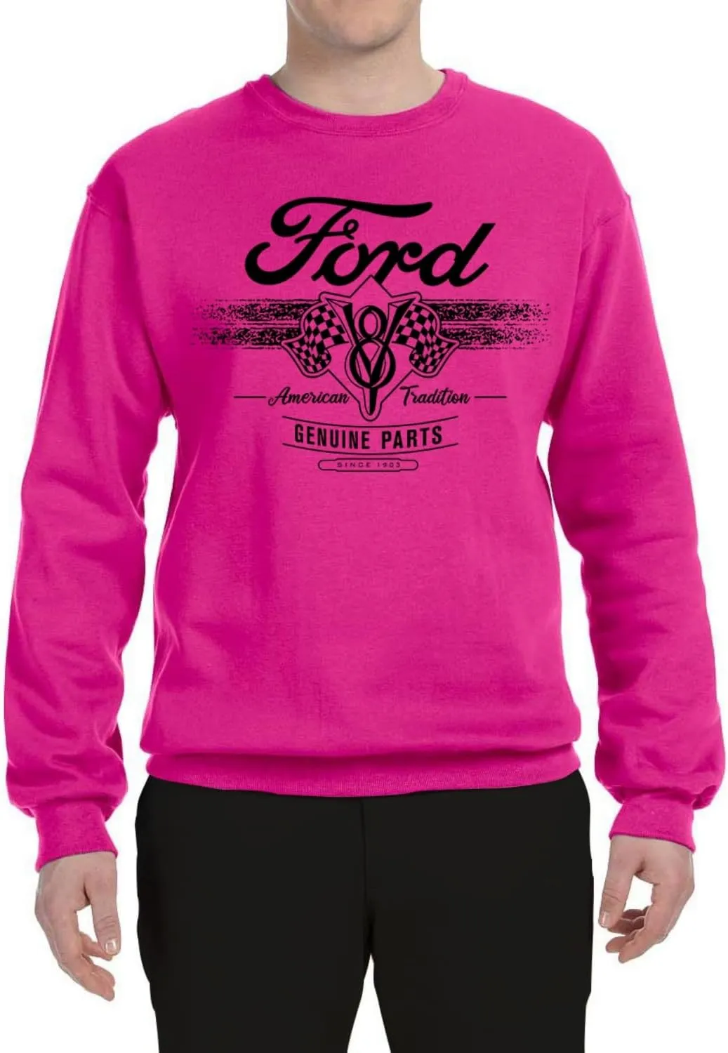 Wild Bobby Ford Motor Co Genuine Parts American Tradition Logo Cars and Trucks Crewneck Sweatshirt