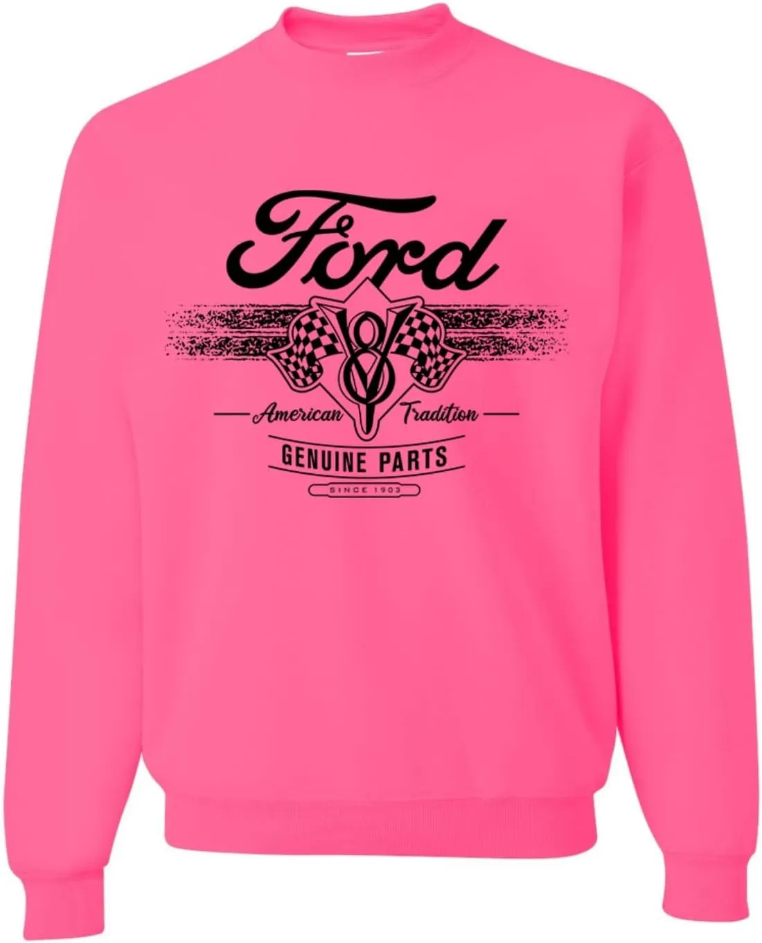 Wild Bobby Ford Motor Co Genuine Parts American Tradition Logo Cars and Trucks Crewneck Sweatshirt