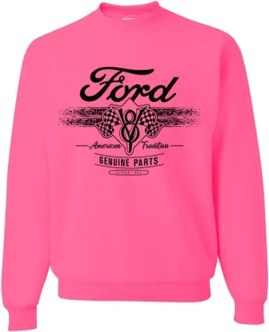 Wild Bobby Ford Motor Co Genuine Parts American Tradition Logo Cars and Trucks Crewneck Sweatshirt