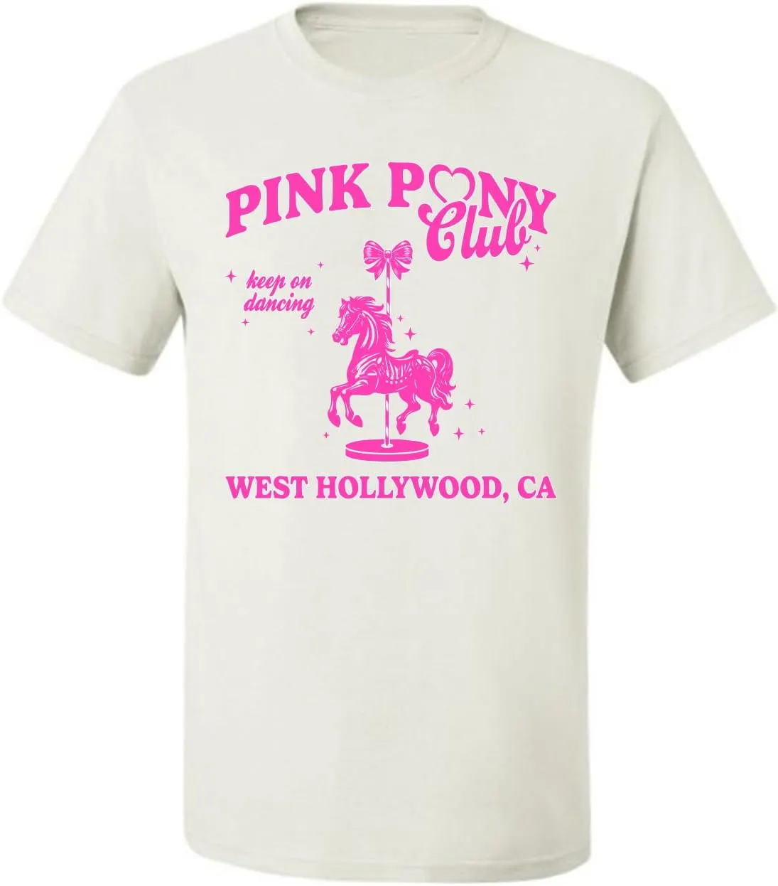 Wild Bobby Pink Pony Club West Hollywood California Logo | Fan Lyrics Music Concert Merch Pop Culture Shirt