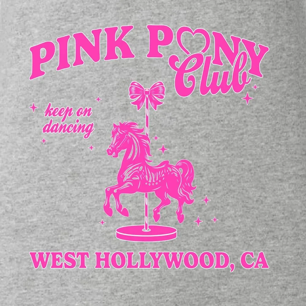 Wild Bobby Pink Pony Club West Hollywood California Logo | Fan Lyrics Music Concert Merch Womens T-Shirt