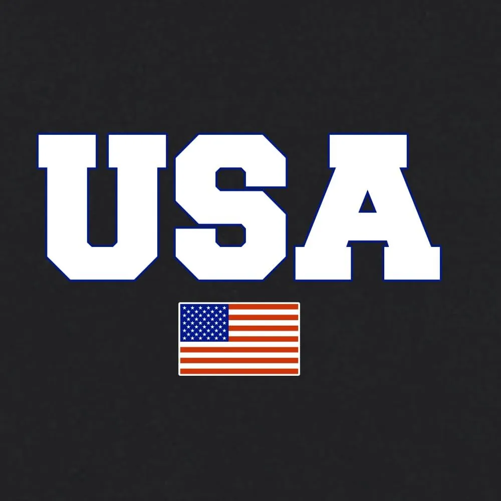 Wild Bobby Vintage Varsity Letters USA Flag Americana/American Pride Midweight Crewneck Sweatshirt