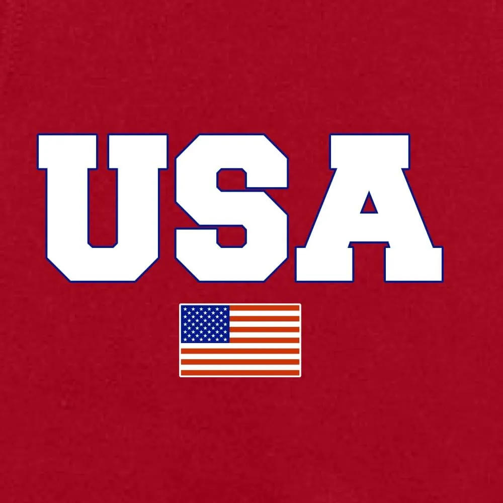 Wild Bobby Vintage Varsity Letters USA Flag Americana/American Pride Midweight Crewneck Sweatshirt