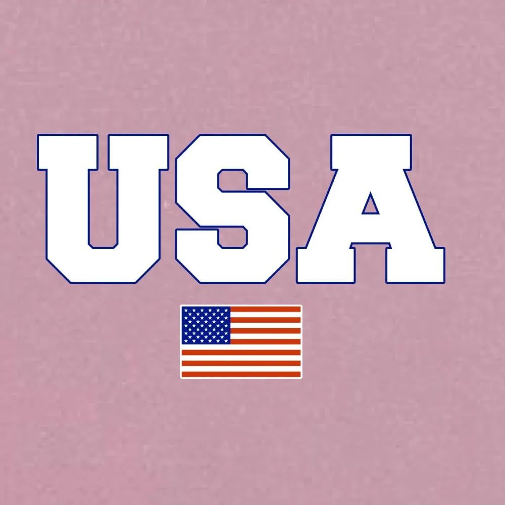Wild Bobby Vintage Varsity Letters USA Flag Americana/American Pride Midweight Crewneck Sweatshirt
