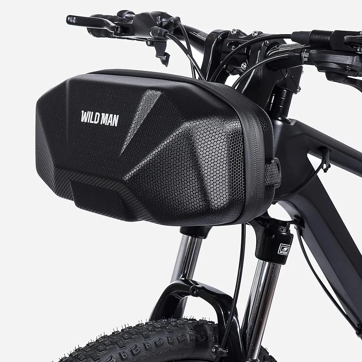 WILD MAN Quick Release 3.5L Hard Shell Rainproof Bike Handlebar Bag Scooter Handlebar Bag for Kick Scooters Folding Bike (X9), Black