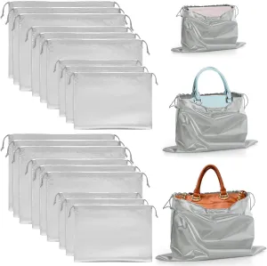 Woanger 18 Pack Satin Dust Bags for Handbags Silk Dust Cover Bag 3 Size Storage pouches for Handbag Drawstring Storage Pouch