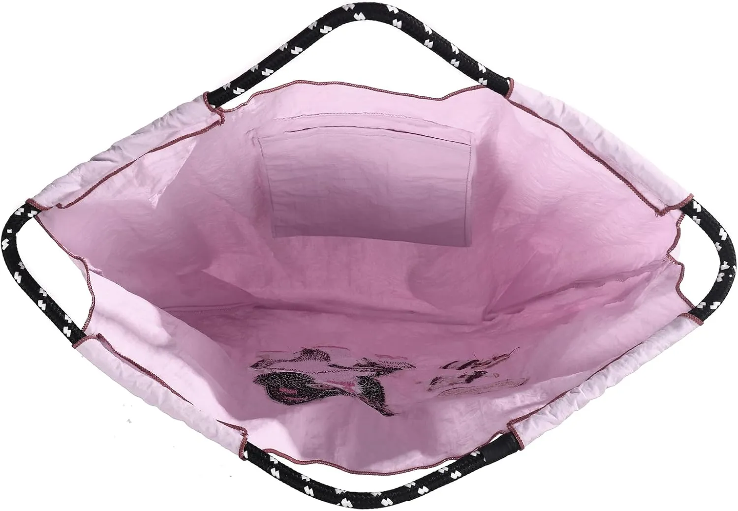 Women fashion handbag embroidered with nylon cat pattern handbag is a shopping bag for travel, beach birthday gifts