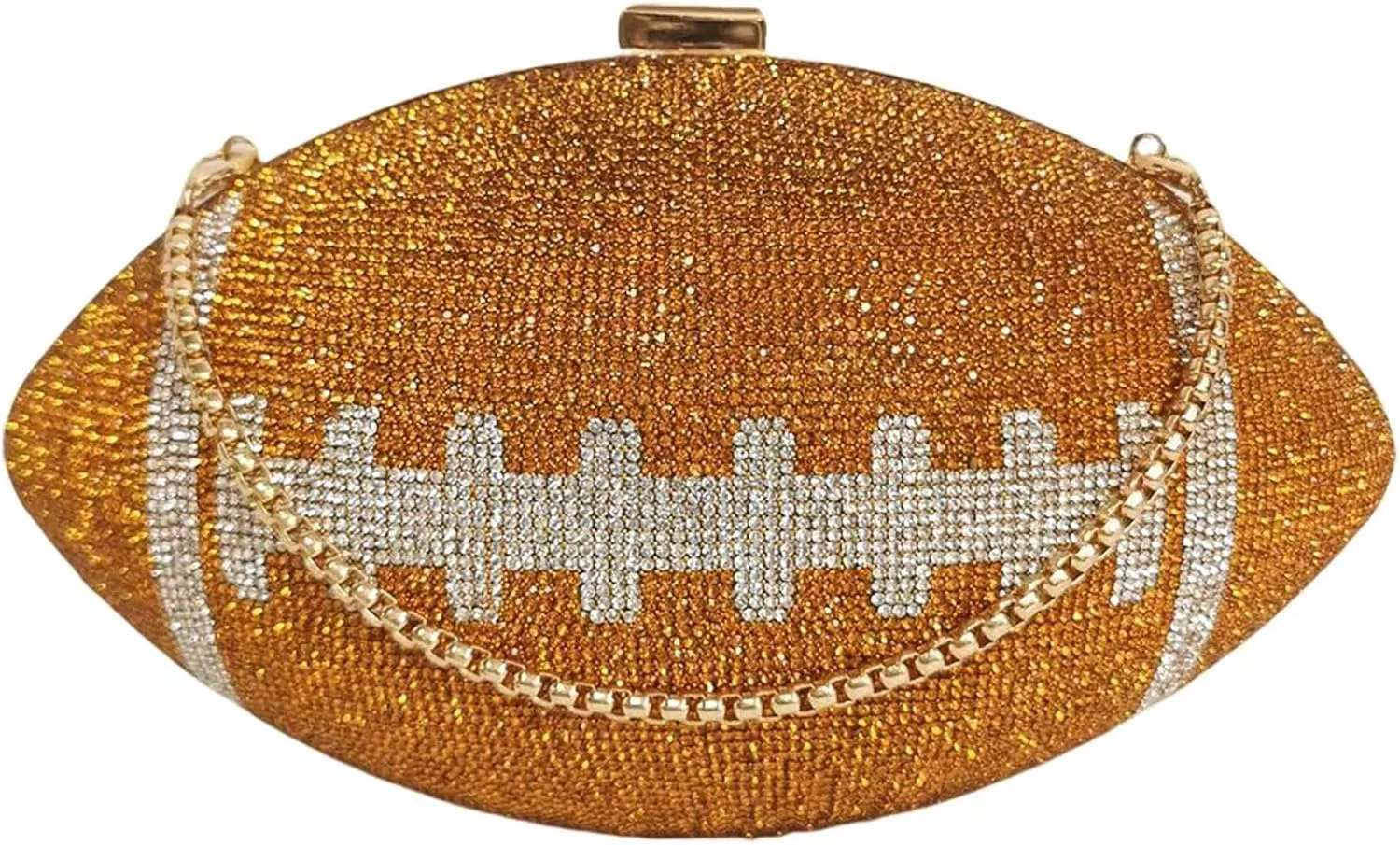 Women Football Shaped Crossbody Shoulder Bag Rugby Clutch Handbag Unique Novelty Football Purse