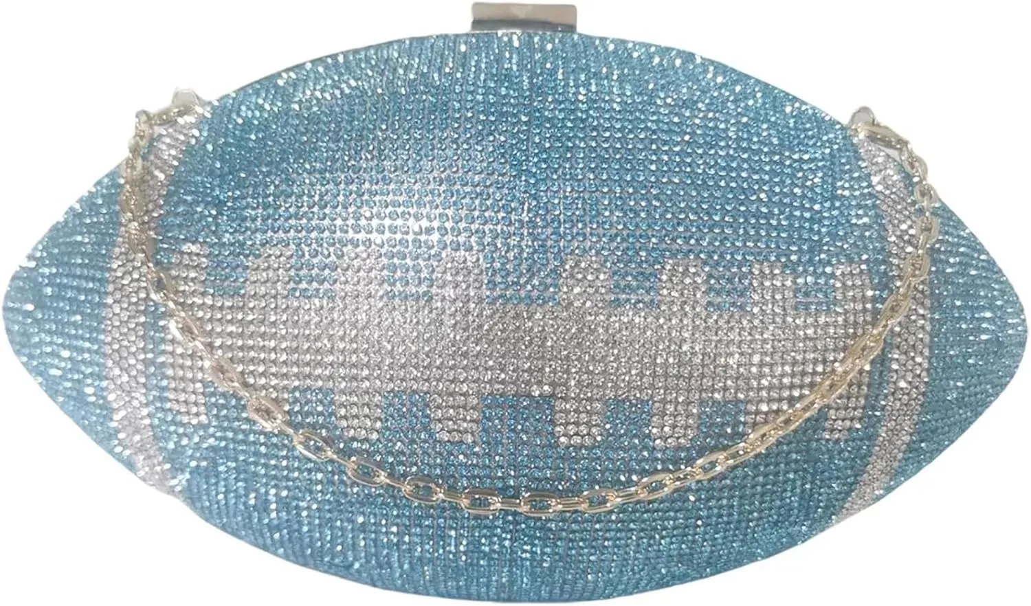 Women Football Shaped Crossbody Shoulder Bag Rugby Clutch Handbag Unique Novelty Football Purse
