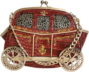 Women Fun Weird Car Shaped Crossbody Shoulder Bag Handbag PU Leather Unique Novelty Car Shaped Purse