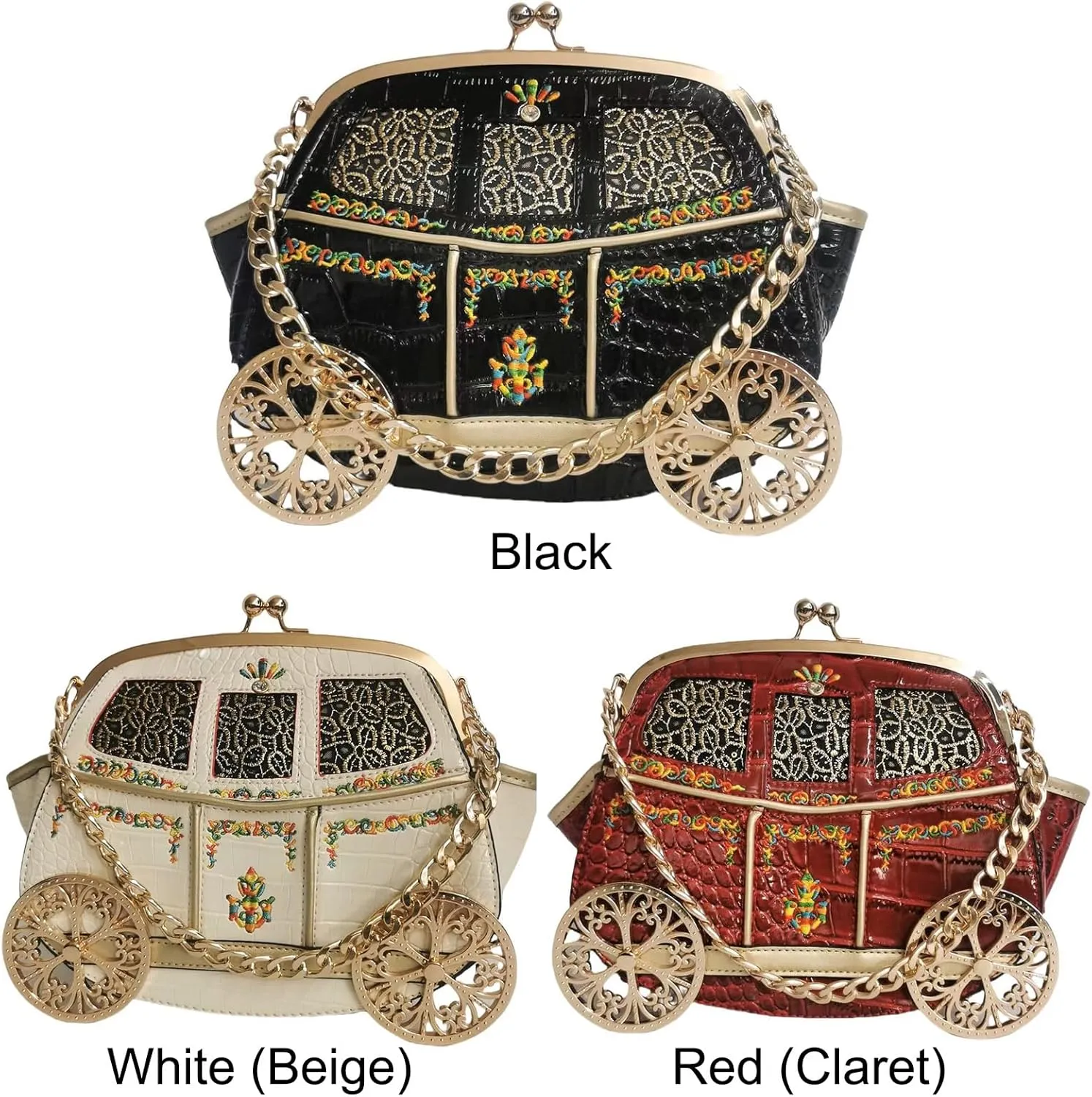Women Fun Weird Car Shaped Crossbody Shoulder Bag Handbag PU Leather Unique Novelty Car Shaped Purse