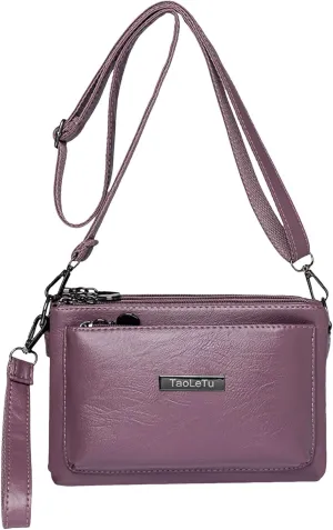 Women Shoulder Bags Fashion New Pattern Simple Layered Practical Handbag Messenger Bag Clear Shoulder (Purple, One Size)