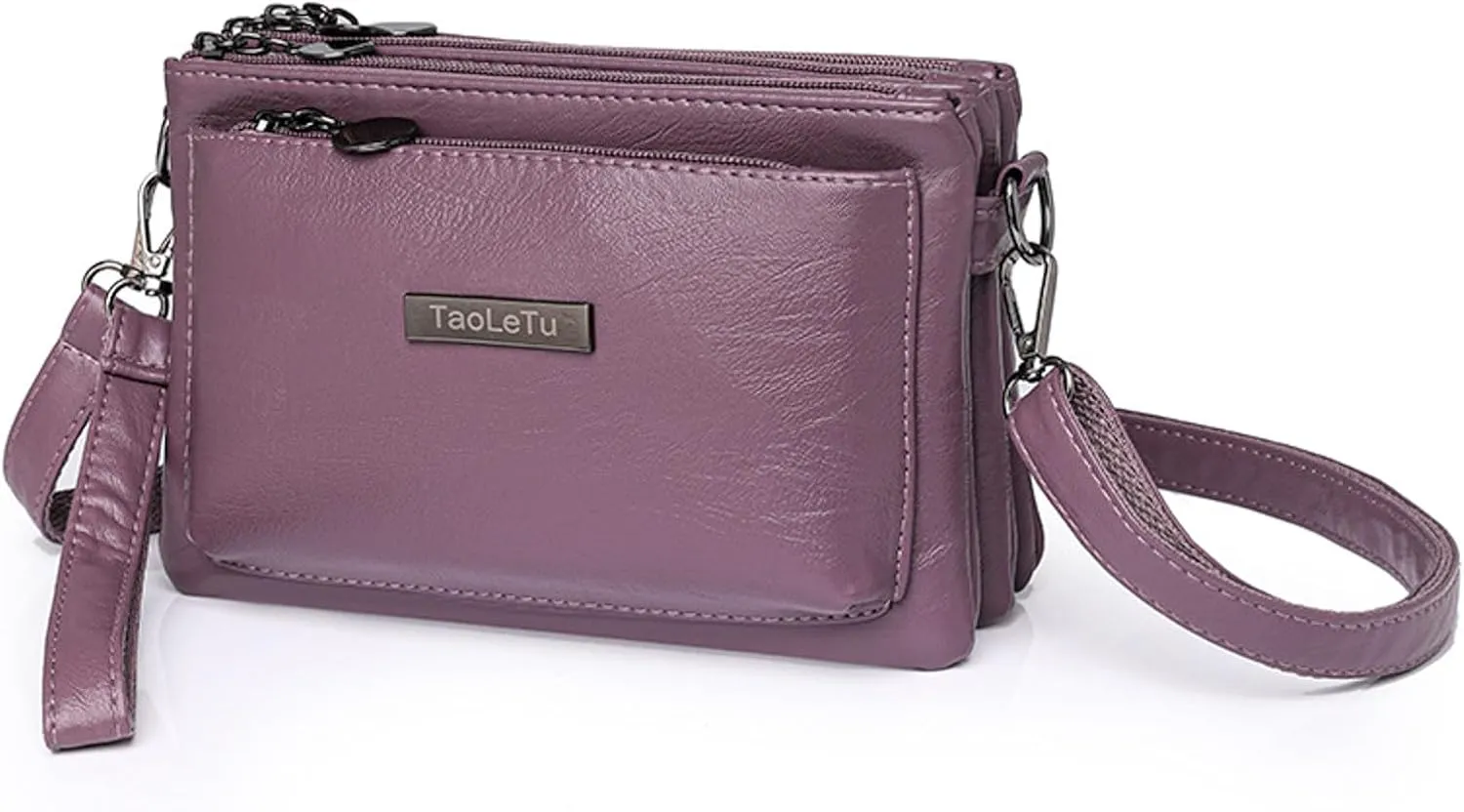 Women Shoulder Bags Fashion New Pattern Simple Layered Practical Handbag Messenger Bag Clear Shoulder (Purple, One Size)
