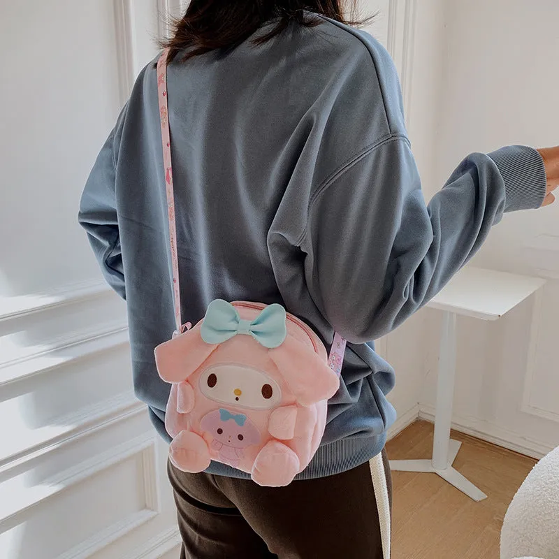 Women's Clow Cartoon Pom Purin Fresh Heart Crossbody Bags