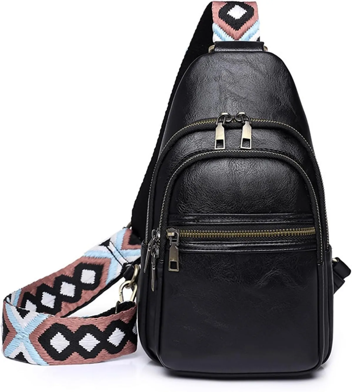 Women's Shoulder Crossbody Bag, Outdoor Chest Bag(Black)