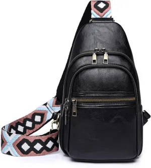 Women's Shoulder Crossbody Bag, Outdoor Chest Bag(Black)
