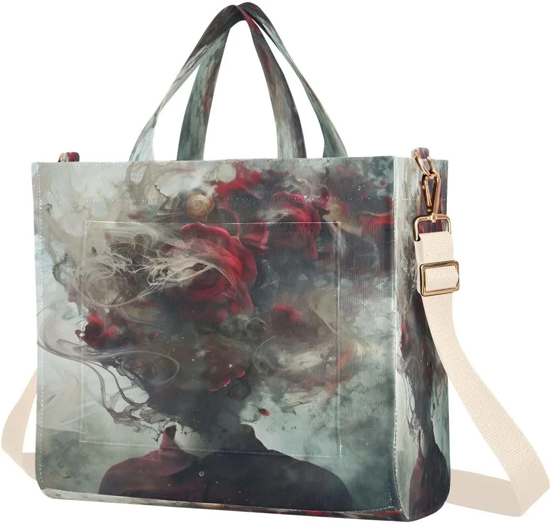Women's Tote Handbags Tote Shoulder Bag Chaotic Life Big Capacity Handbag for College Work Travel Business,S