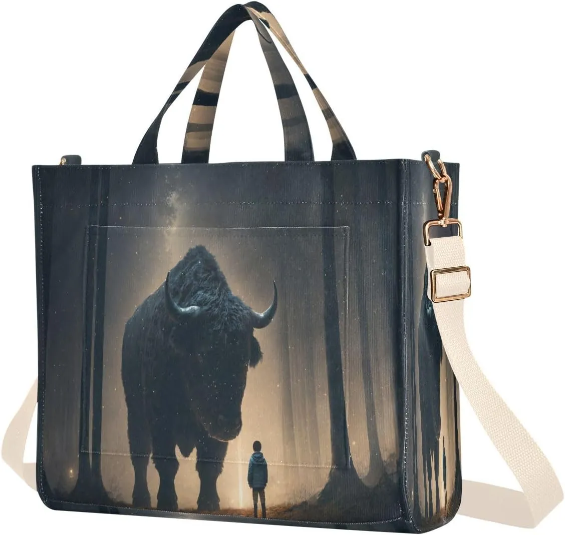 Women's Tote Handbags Tote Shoulder Bag Fantasy Tale Big Capacity Handbag for College Work Travel Business,S