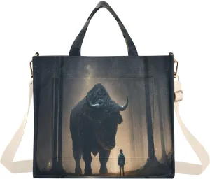 Women's Tote Handbags Tote Shoulder Bag Fantasy Tale Big Capacity Handbag for College Work Travel Business,S