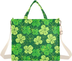 Women's Tote Handbags Tote Shoulder Bag Green Contours Big Capacity Handbag for College Work Travel Business,S