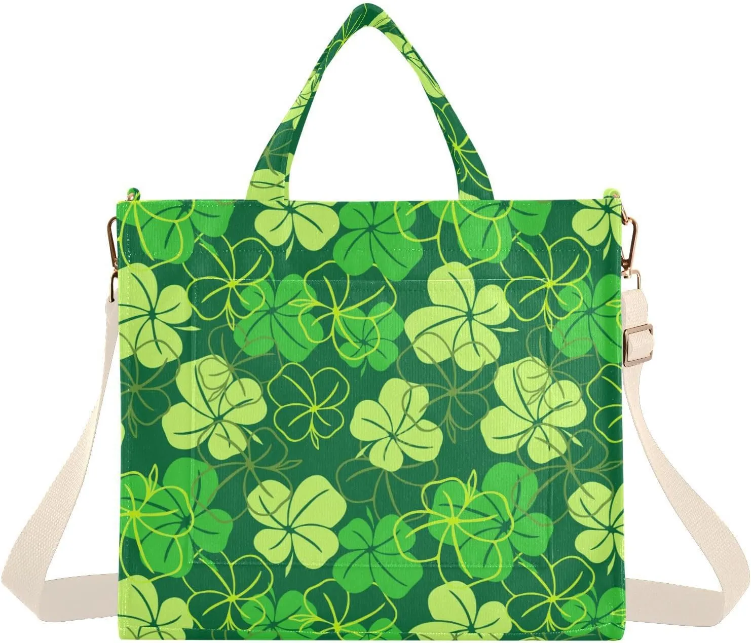 Women's Tote Handbags Tote Shoulder Bag Green Contours Big Capacity Handbag for College Work Travel Business,S