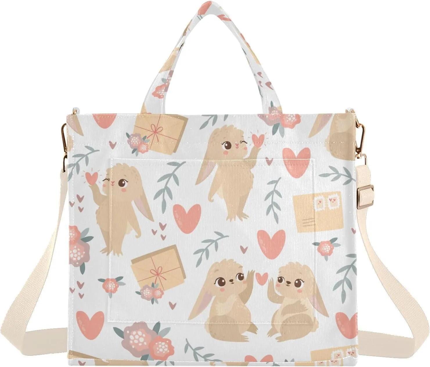Women's Tote Handbags Tote Shoulder Bag Hares Big Capacity Handbag for College Work Travel Business,S