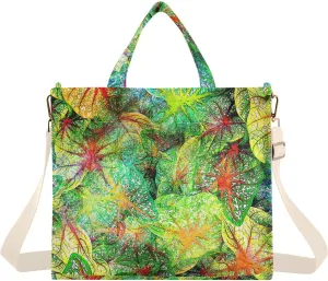 Women's Tote Handbags Tote Shoulder Bag Tropical Foliage Big Capacity Handbag for College Work Travel Business,S