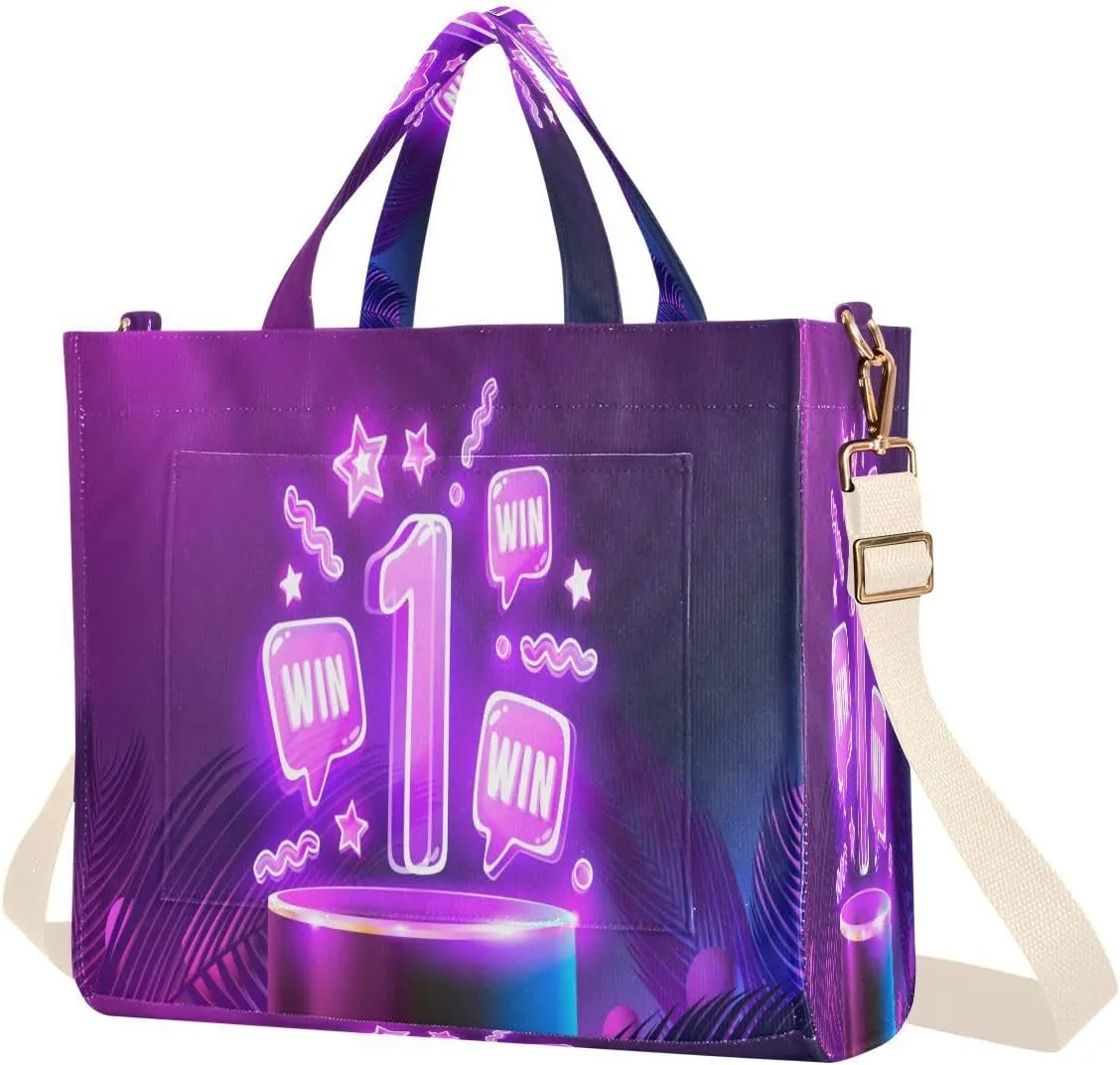 Women's Tote Handbags Tote Shoulder Bag Winner Big Capacity Handbag for College Work Travel Business,S