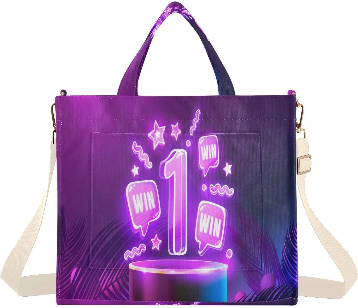 Women's Tote Handbags Tote Shoulder Bag Winner Big Capacity Handbag for College Work Travel Business,S
