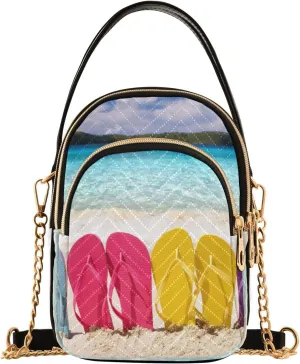 Women's Wave Cross Body Chest Bag, 52 inch Gold Chain Shoulder Handbag Purse