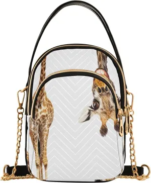 Women's Wave Cross Body Chest Bag, 52 inch Gold Chain Shoulder Handbag Purse
