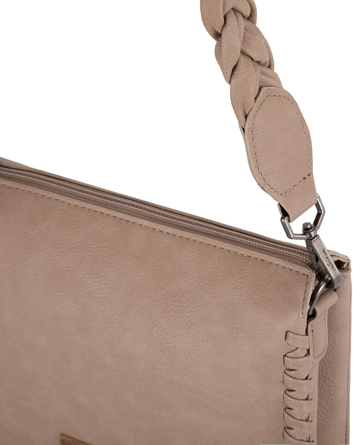 Wrangler Shoulder Bag for Women Crossbody Purse with Woven Strap