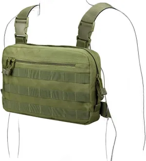 WYNEX Tactical Chest Rig Bag, Recon Kit Bags Combat EDC Front Pouch for Wargame