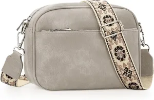 YDSIII Small Crossbody Bags for Women, Trendy Vegan Leather Cross Body Bags for Womens with Adjustable Wide Guitar Strap