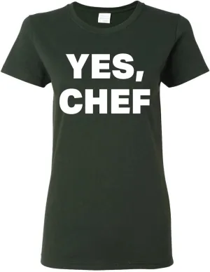 YES Chef Iconic Pop TV Quote Pop Culture Womens Graphic T-Shirt