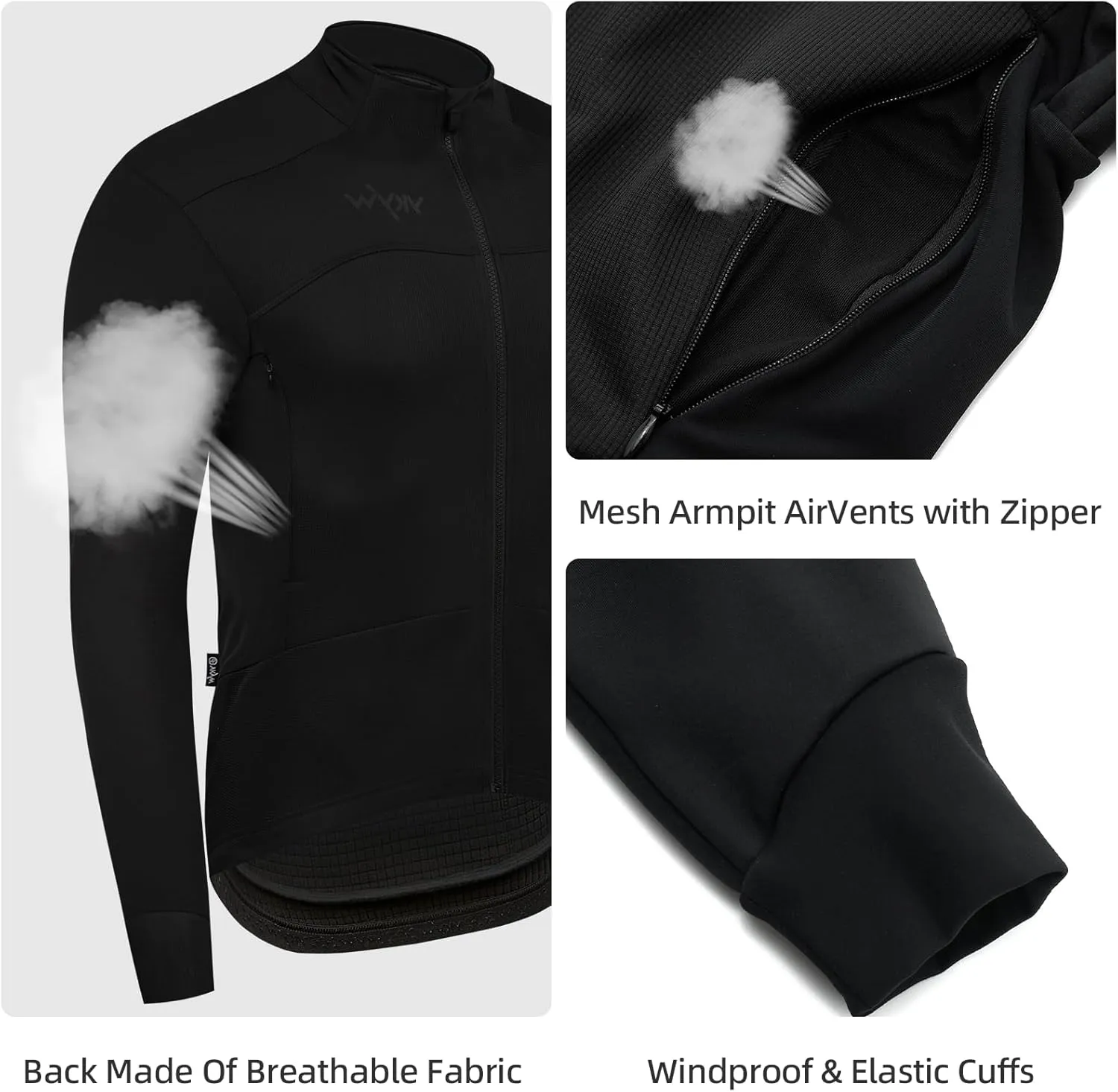 YKYWBIKE Cycling Jackets for Men Winter,Water Resistant Softshell,Windproof Bike Jacket,Cold Weather Motorcycle Jacket