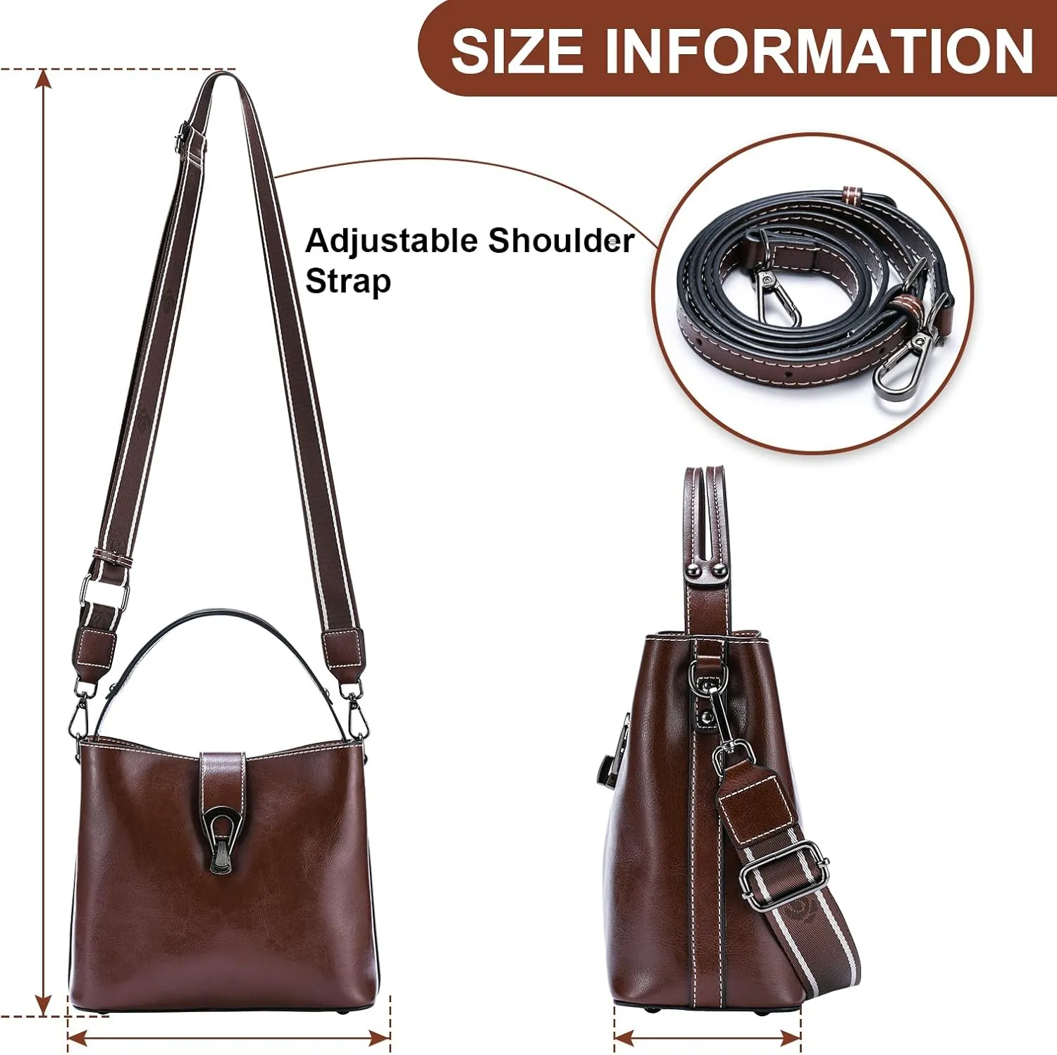 Yonami Genuine Leather Purses - Women's Designer Crossbody Bags – Small Purses for Women, Women's Shoulder Handbags