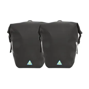 Yonder Waterproof Pannier Bags (2x25L) - Black - Brae Cycling Bag