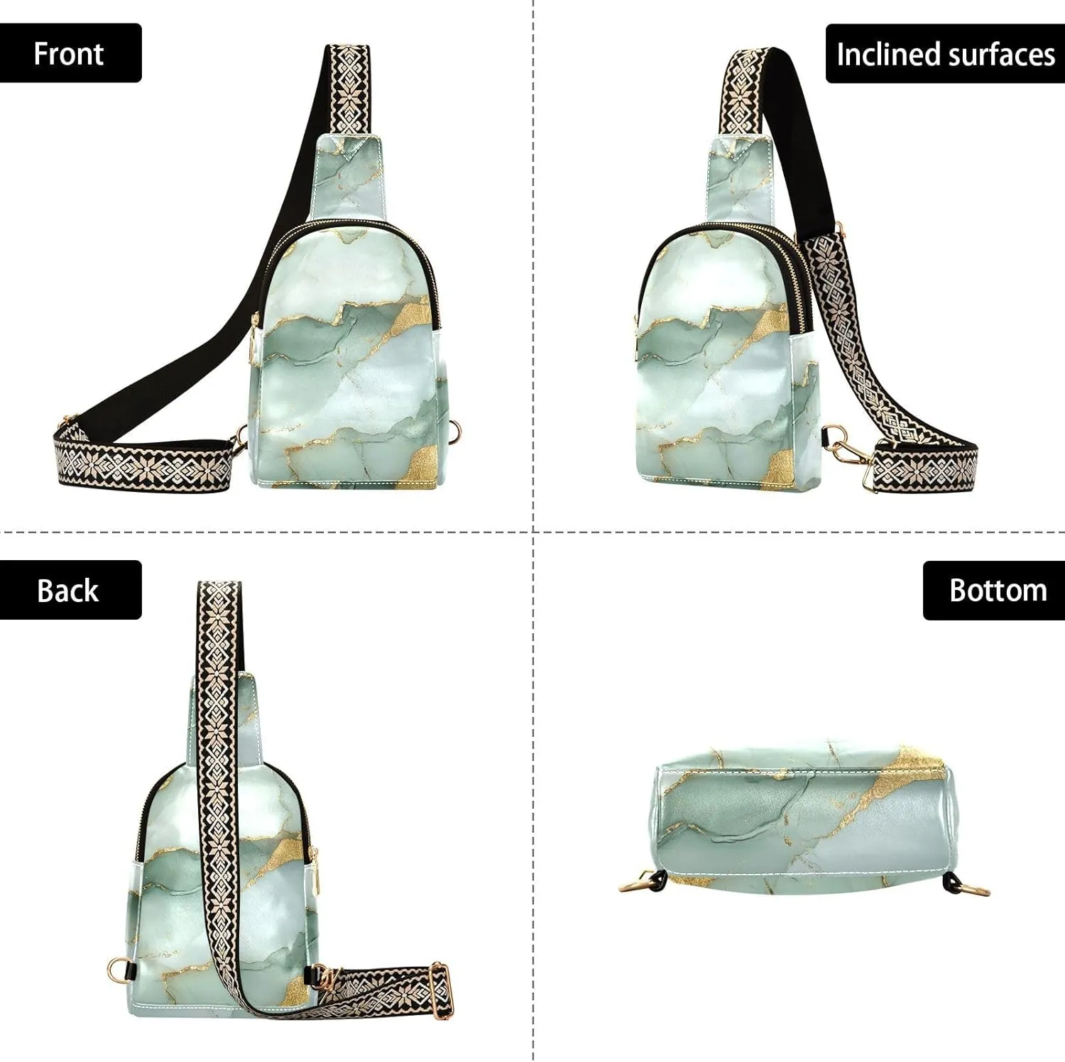 Yuiboo Trendy Crossbody Fanny Packs Lightweight for Women Crossbody Purse for Hiking