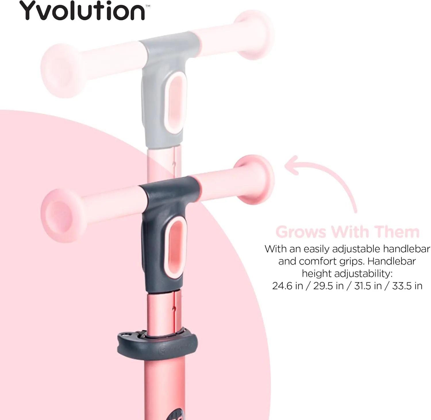 Yvolution Kids Kick Scooter, Glider Nua 3 Wheel Scooter, Foldable, LED Lighted Wheels, Adjustable Handlebars, for Boys and Girls, with Storage Accessory for Children Ages 3 to 10 Years Old