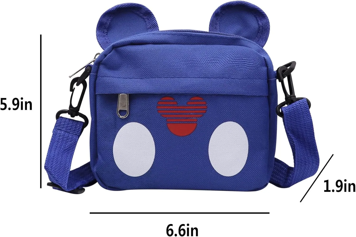 ZGMYC Cartoon Mouse Crossbody Bag Purses for Kids Boys Girls Shoulder Bag Cute Polka Dots Small Satchel